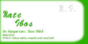 mate ibos business card