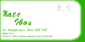 mate ibos business card